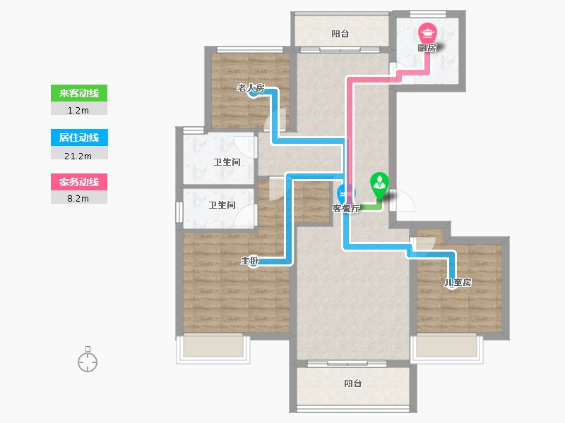 浙江省-绍兴市-海伦堡瀚江府-98.56-户型库-动静线