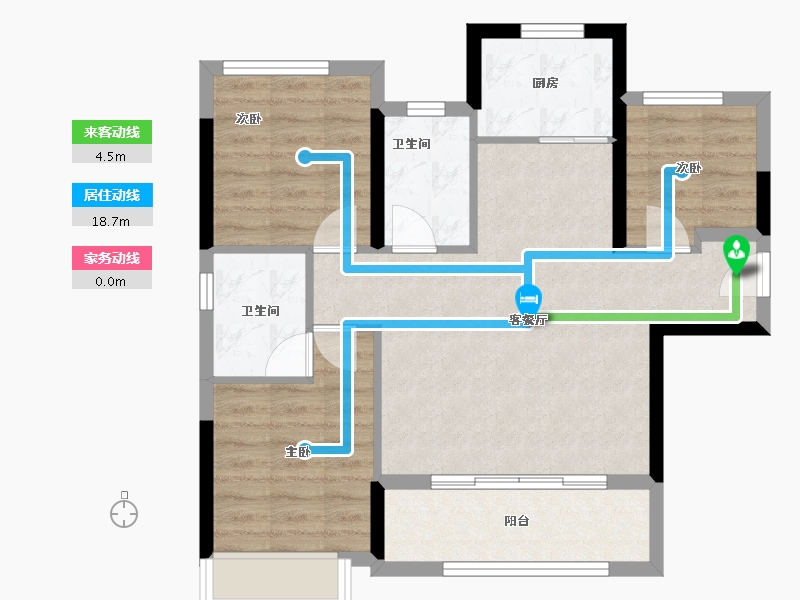 福建省-漳州市-角美保利时光印象-71.20-户型库-动静线