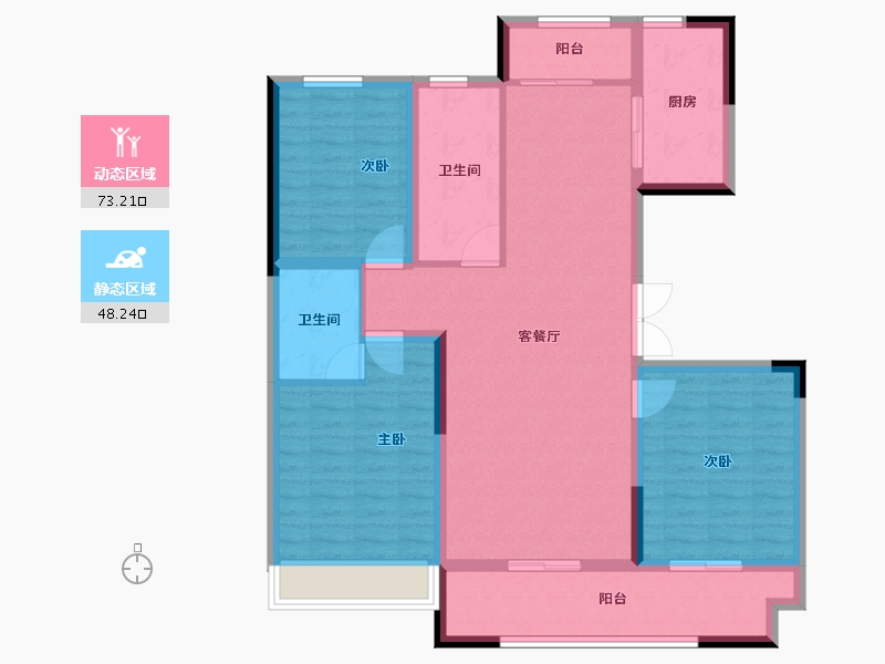 山东省-潍坊市-天同凤凰国际-109.30-户型库-动静分区