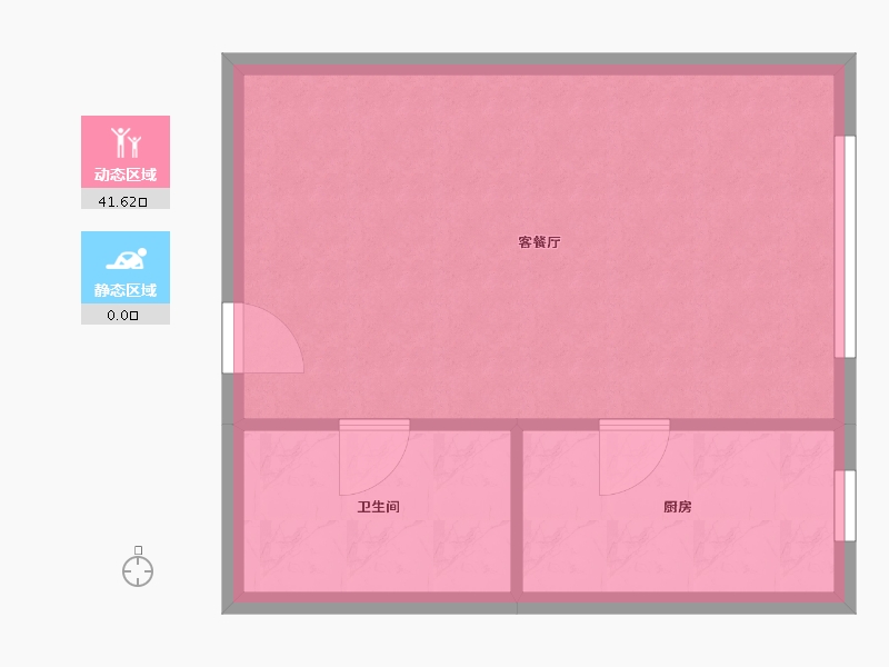 陕西省-西安市-当代宏府MOMA-37.95-户型库-动静分区