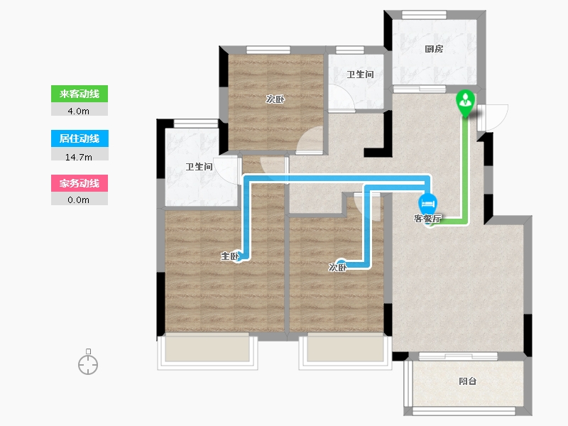 江苏省-无锡市-宝龙TOD未来新城-79.67-户型库-动静线