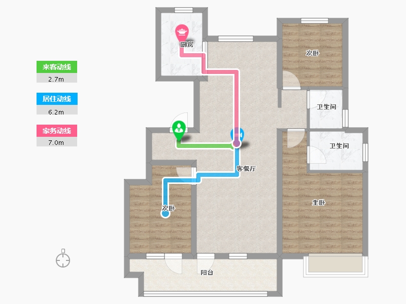 山东省-潍坊市-中梁龙玺台-96.00-户型库-动静线