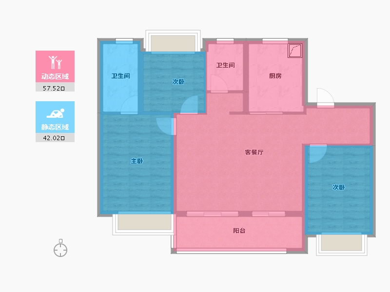 江苏省-无锡市-大华公园城市-89.10-户型库-动静分区