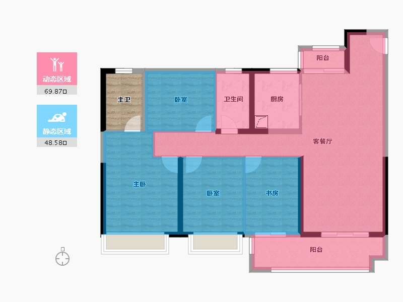 湖南省-长沙市-星都汇-111.44-户型库-动静分区