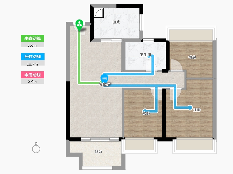 江苏省-无锡市-宝龙TOD未来新城-72.15-户型库-动静线