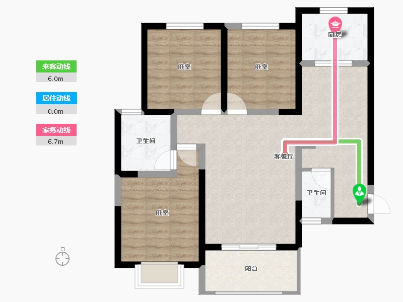 陕西省-西安市-元熙樾府-84.27-户型库-动静线