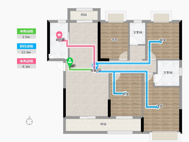 湖北省-武汉市-宝业星毓府-109.70-户型库-动静线