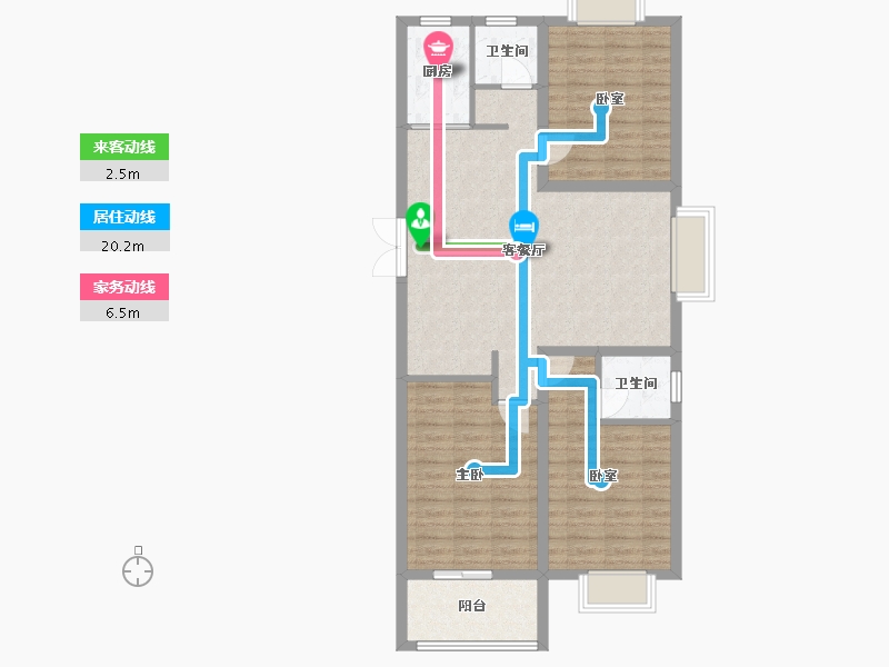 河南省-平顶山市-建安铭苑-85.00-户型库-动静线