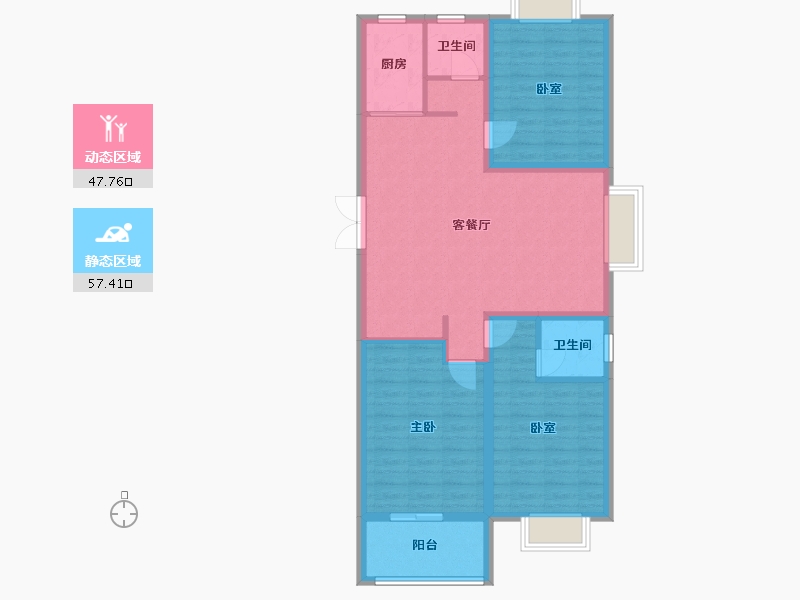 河南省-平顶山市-建安铭苑-85.00-户型库-动静分区