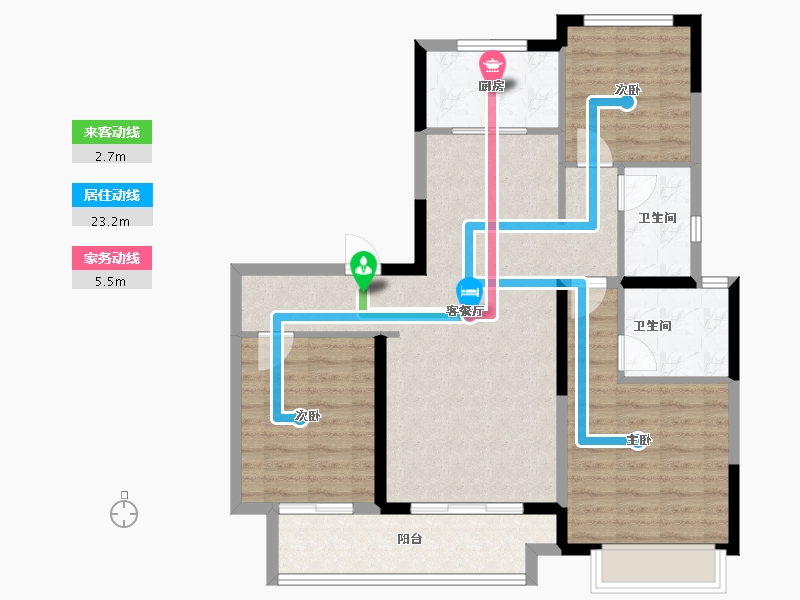 江苏省-无锡市-宝龙TOD未来新城-92.77-户型库-动静线