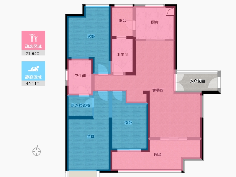 陕西省-西安市-星雨华府-114.43-户型库-动静分区