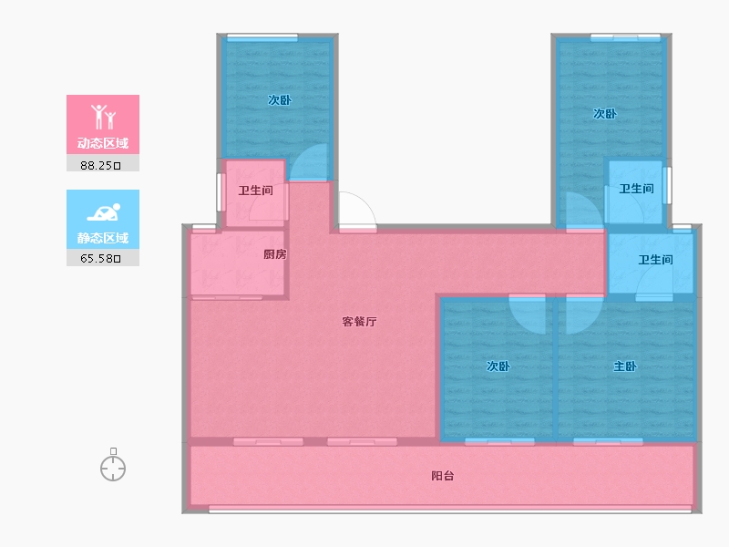 浙江省-绍兴市-黄酒小镇汀澜湾-140.81-户型库-动静分区