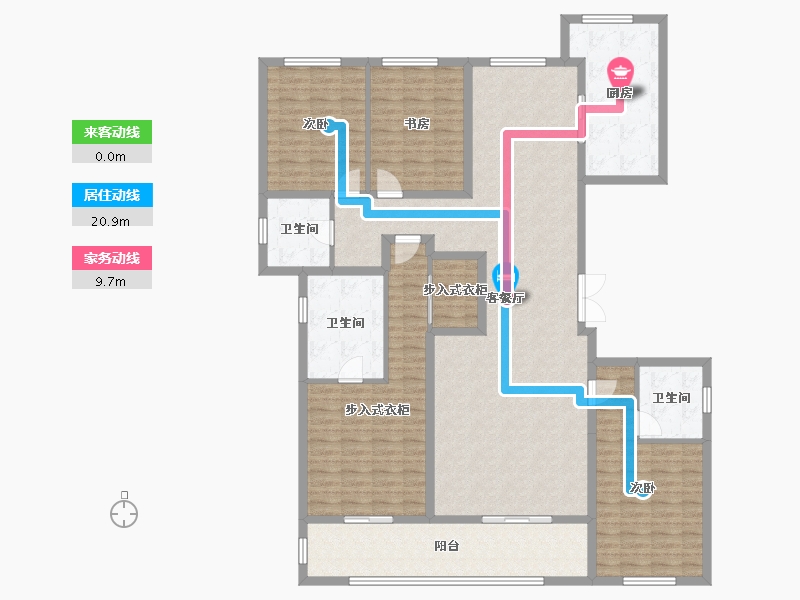 湖北省-武汉市-​融创中心武汉壹号院-167.60-户型库-动静线