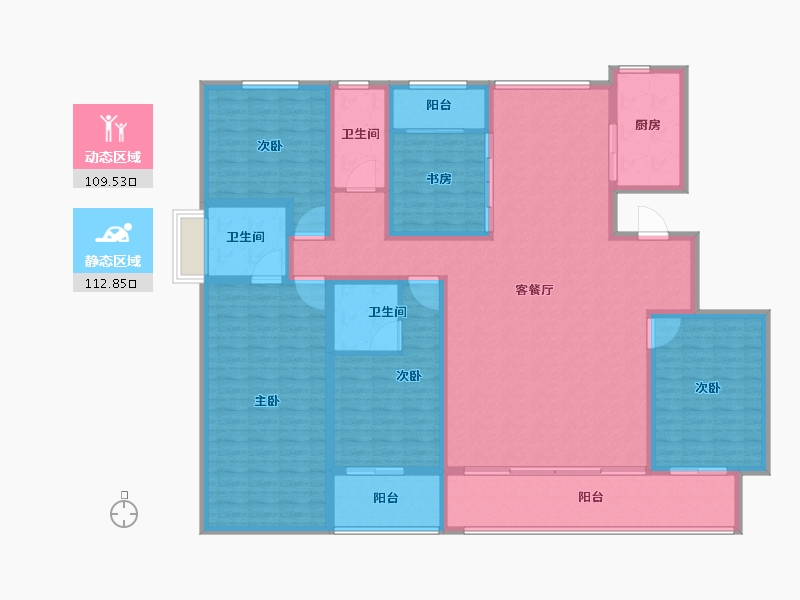 山东省-潍坊市-—象澜湾-202.41-户型库-动静分区