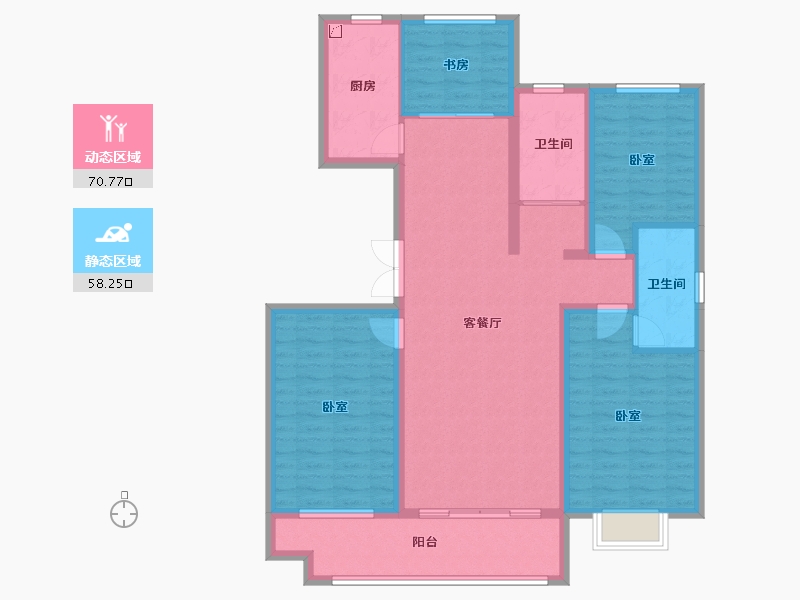 山东省-潍坊市-金鼎世家-115.80-户型库-动静分区