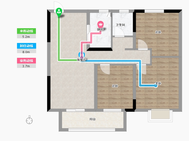 江苏省-盐城市-首府壹号-84.00-户型库-动静线