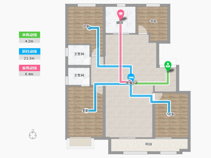 山东省-潍坊市-天泰府-116.07-户型库-动静线