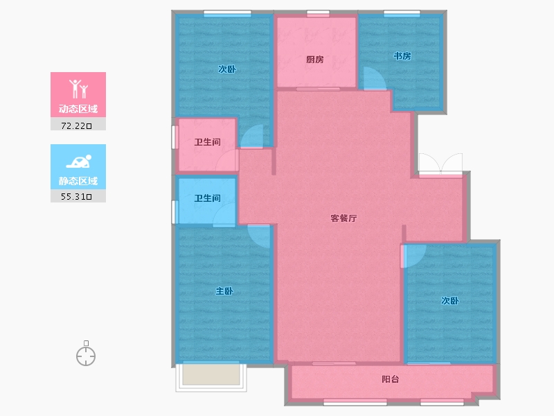 山东省-潍坊市-天泰府-116.07-户型库-动静分区