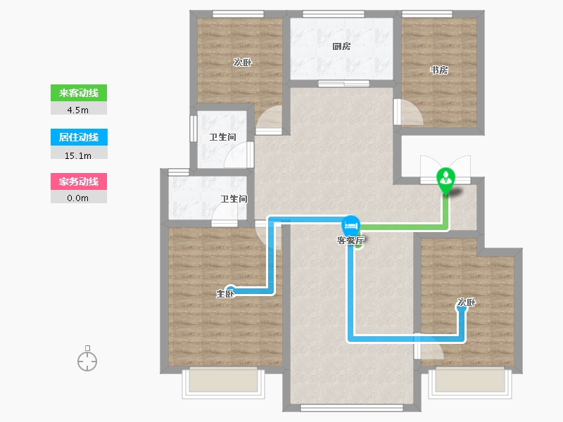 陕西省-西安市-未央金茂府-113.20-户型库-动静线