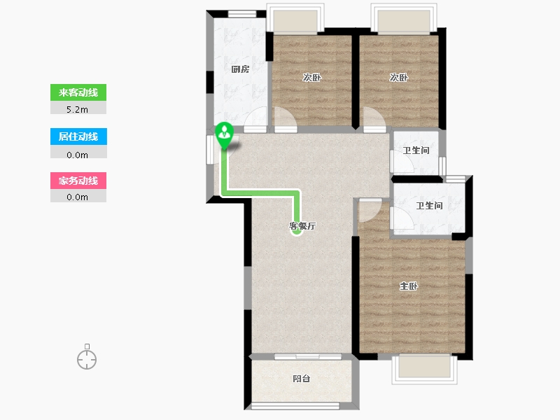 湖北省-武汉市-中建铂公馆-85.81-户型库-动静线