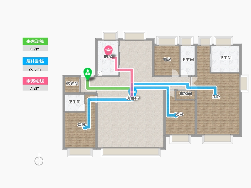 天津-天津市-融创梅江壹号院-220.00-户型库-动静线