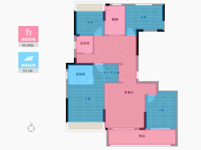 浙江省-绍兴市-云熙望府-102.41-户型库-动静分区