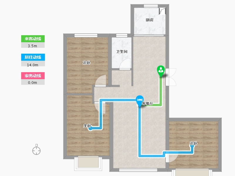 黑龙江省-绥化市-鸿坤玉龙城-80.00-户型库-动静线