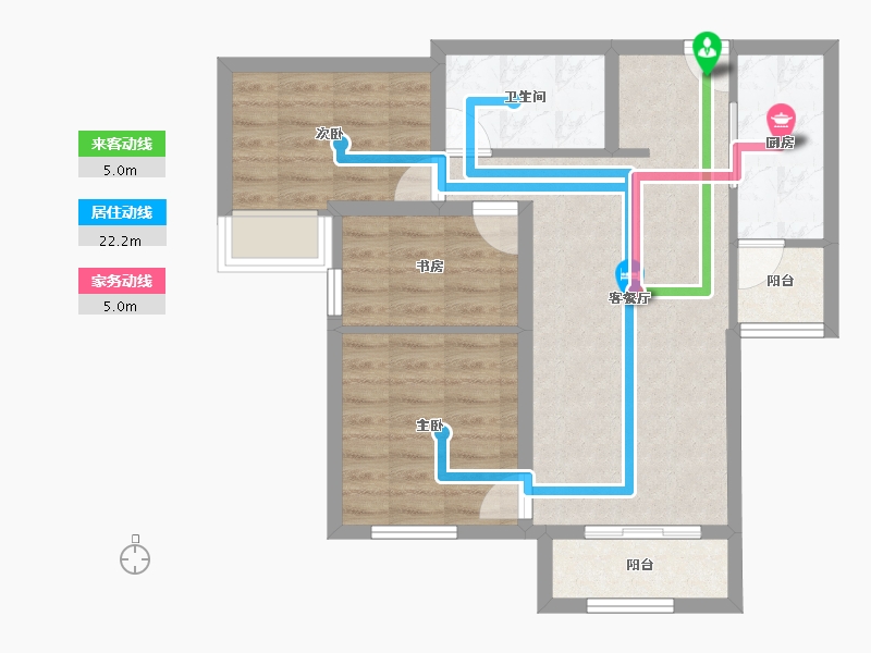 陕西省-西安市-中国铁建西派国际-66.54-户型库-动静线