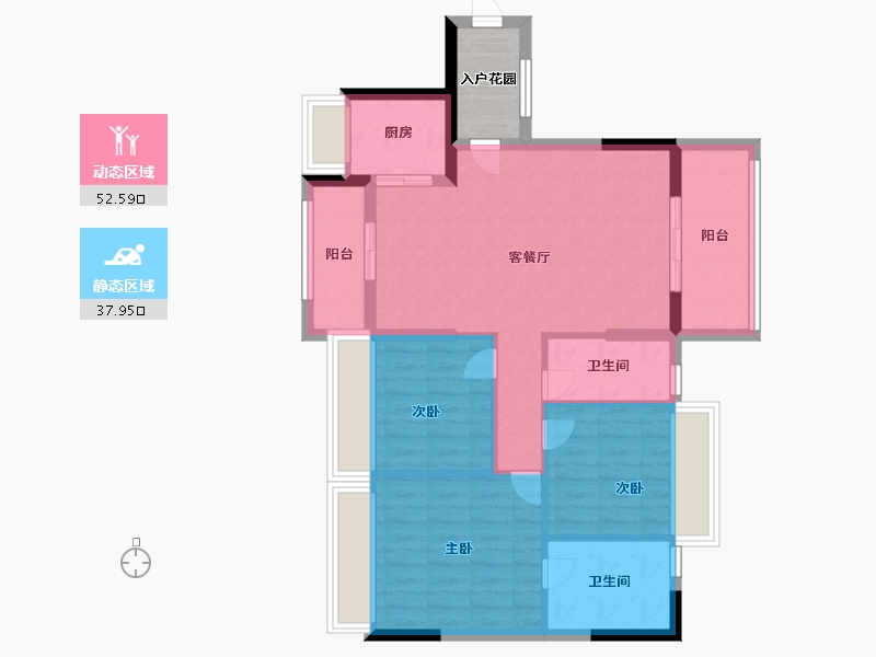 广东省-江门市-翰林印象-85.00-户型库-动静分区