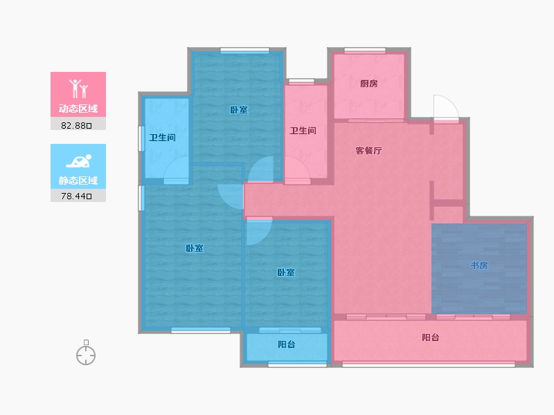 山东省-烟台市-融创壹品-136.01-户型库-动静分区