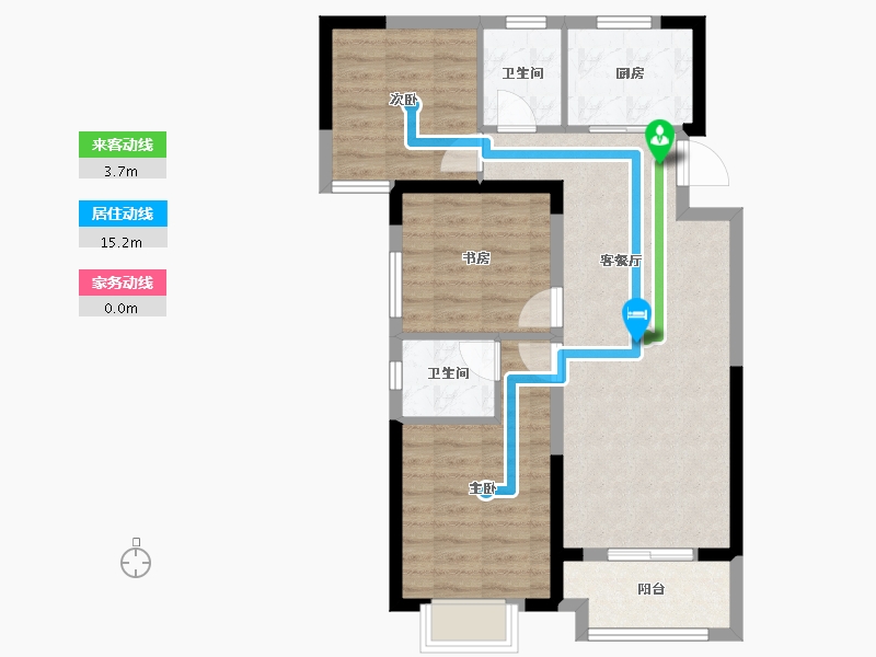 湖北省-武汉市-武汉中国健康谷-74.28-户型库-动静线