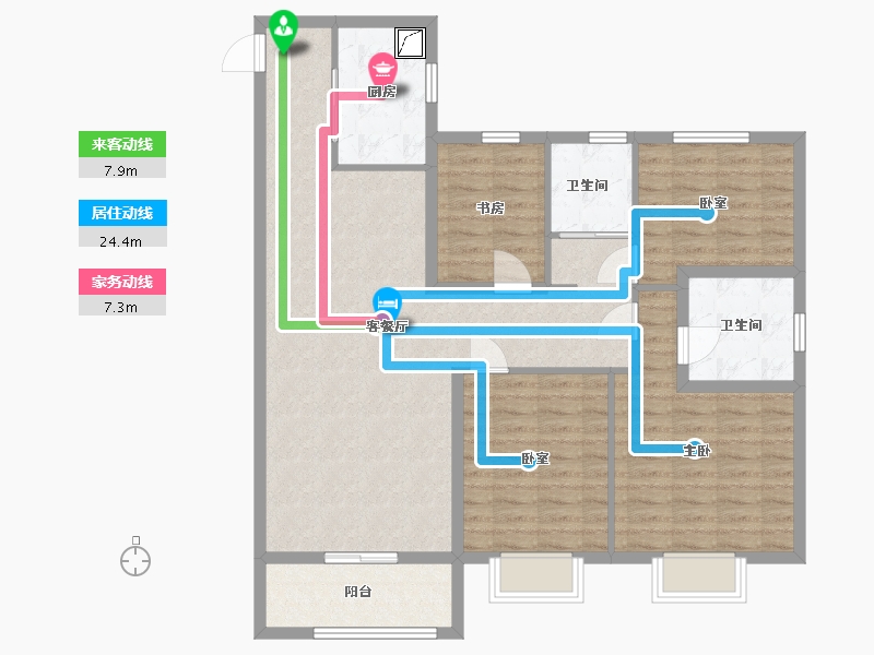 山东省-菏泽市-碧桂园-109.00-户型库-动静线