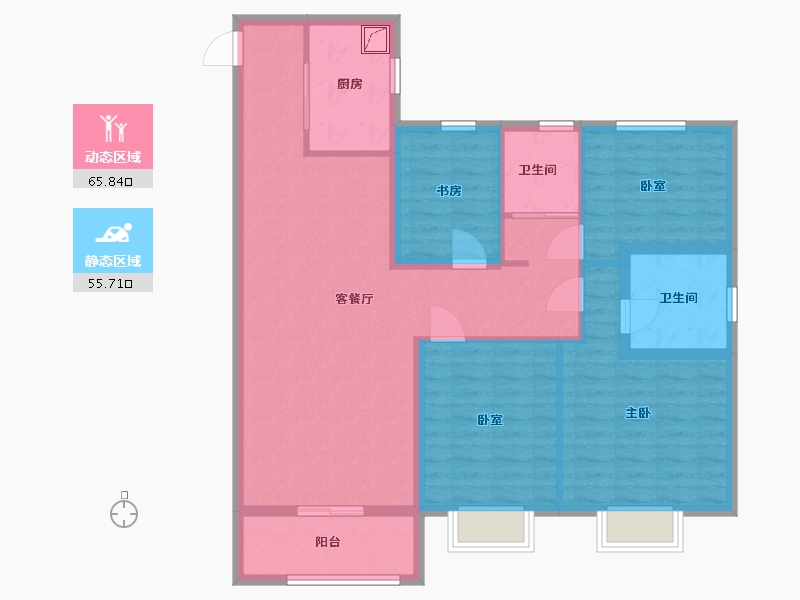 山东省-菏泽市-碧桂园-109.00-户型库-动静分区