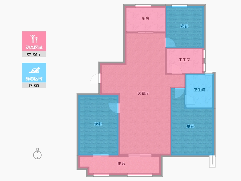 山东省-潍坊市-天泰府-104.76-户型库-动静分区