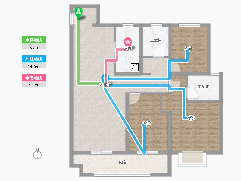 陕西省-咸阳市-北宸天樾-91.15-户型库-动静线