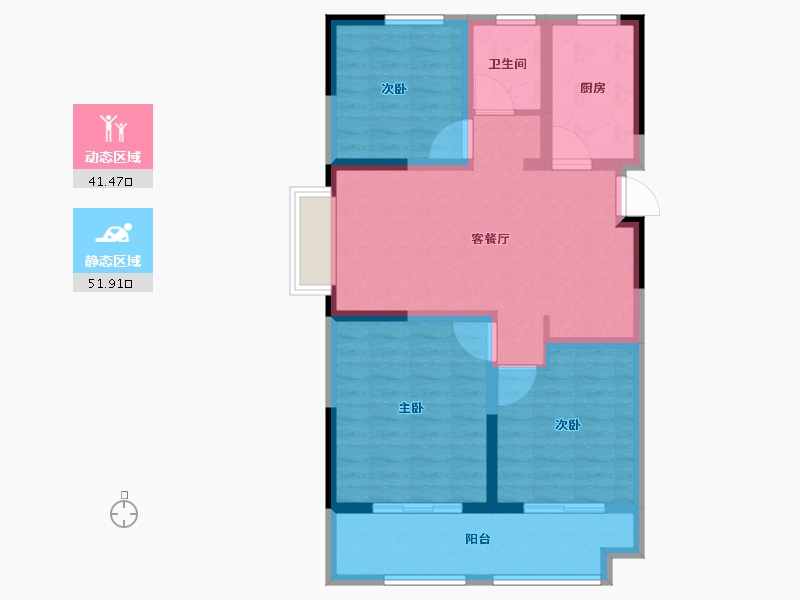 山东省-临沂市-城建·锦绣里-83.21-户型库-动静分区