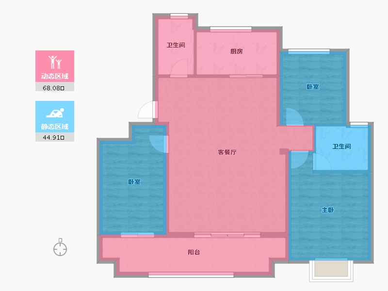 山东省-临沂市-融创·未来壹号-102.27-户型库-动静分区