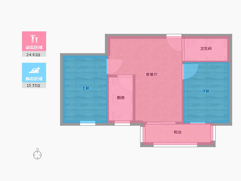 北京-北京市-成寿寺路25号院-71.30-户型库-动静分区