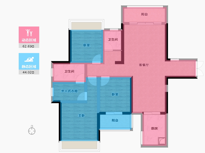 湖南省-长沙市-长兴尚学城-93.02-户型库-动静分区