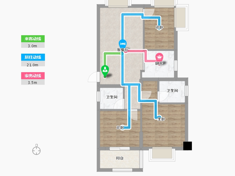 福建省-厦门市-湖滨三里-71.34-户型库-动静线