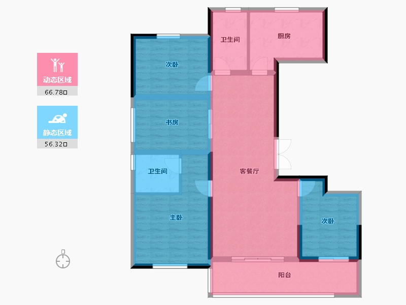 山东省-潍坊市-郡园-110.40-户型库-动静分区