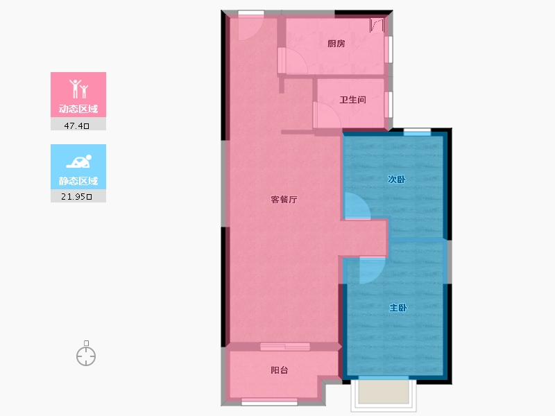 湖北省-武汉市-美联城观-61.60-户型库-动静分区