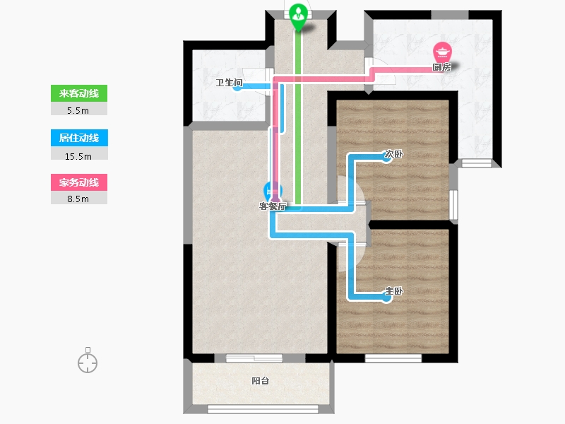 河北省-石家庄市-新兴熙园-72.77-户型库-动静线