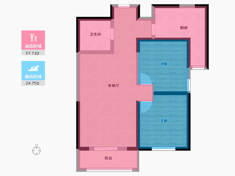 河北省-石家庄市-新兴熙园-72.77-户型库-动静分区