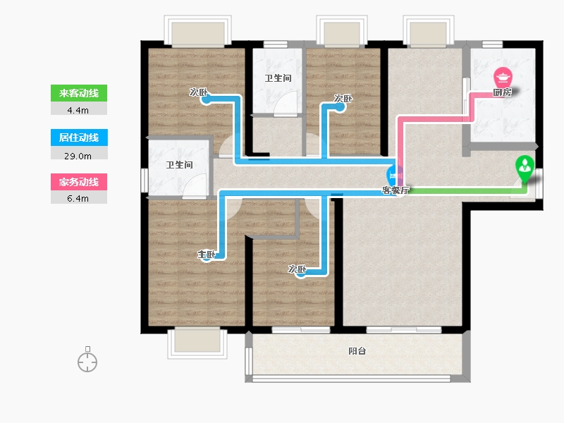 湖北省-武汉市-中建铂公馆-111.10-户型库-动静线