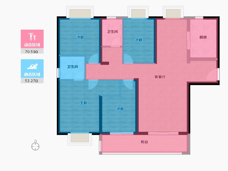 湖北省-武汉市-中建铂公馆-111.10-户型库-动静分区