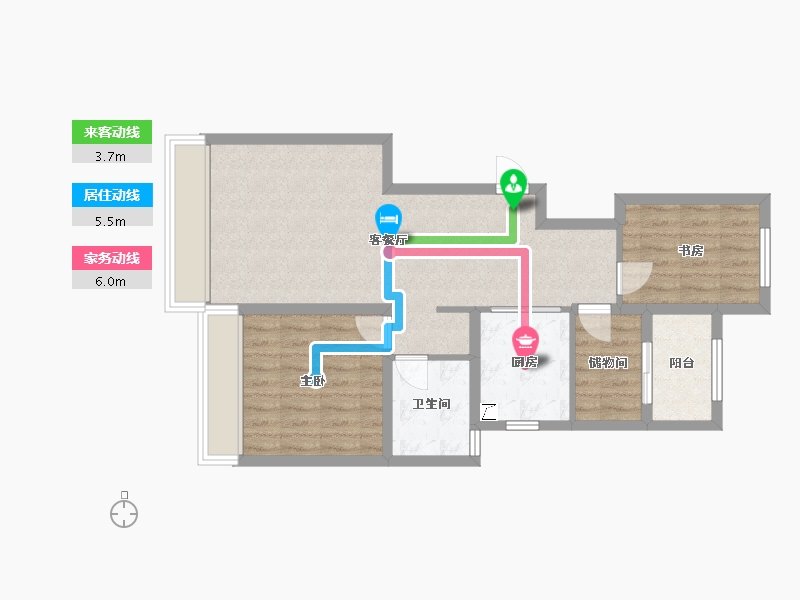 黑龙江省-哈尔滨市-融创公园壹号-83.00-户型库-动静线