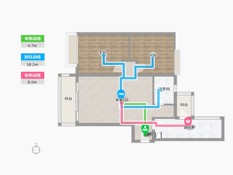 四川省-遂宁市-碧水新城-80.00-户型库-动静线