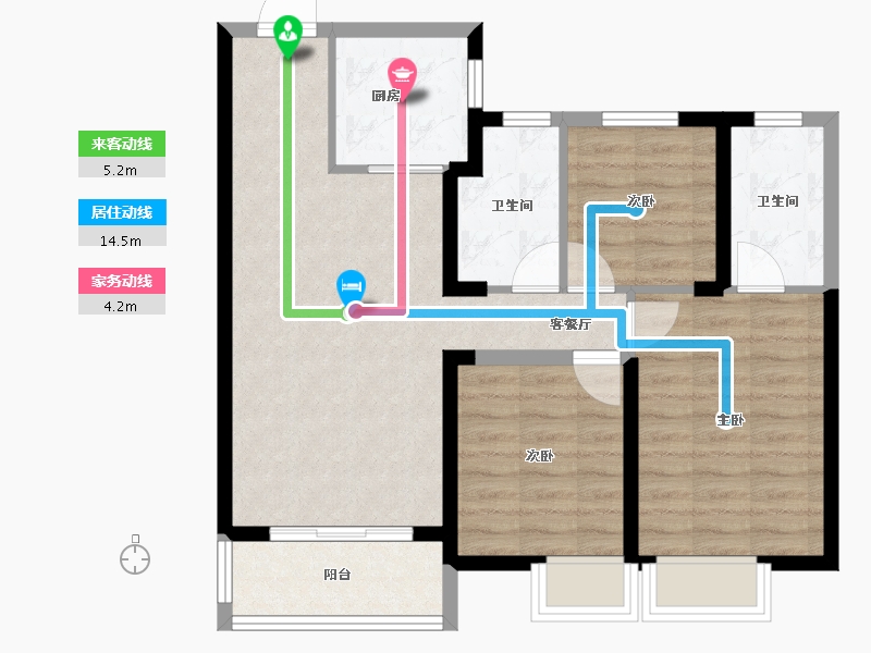 湖北省-武汉市-中建铂公馆-75.21-户型库-动静线