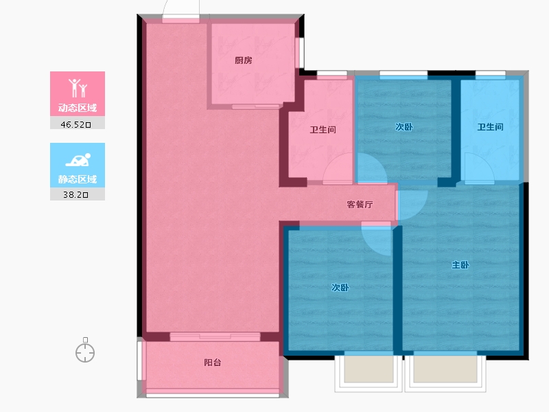 湖北省-武汉市-中建铂公馆-75.21-户型库-动静分区